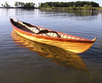 wooden canoe built by Chip Stulen