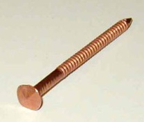 Faering Design, copper threaded nail fastener
